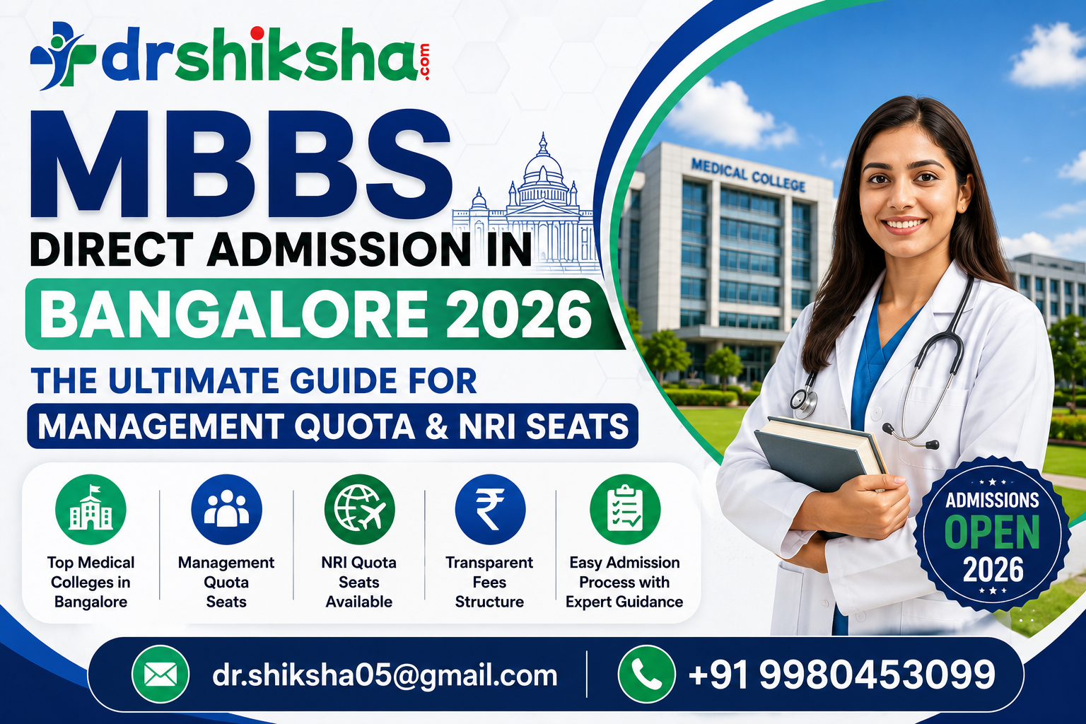 MBBS Direct Admission in Bangalore 2026-The Ultimate Guide for Management Quota & NRI Seats